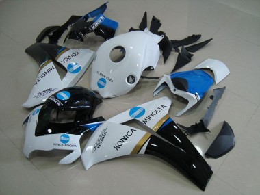 Blanc Bleu Noir Brillant Konica Minolta Carénage Moto Honda CBR1000RR 2008-2011 Pas Chère