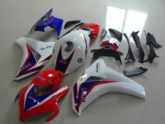 Blanc Rouge Bleu HRC Carénages Moto Honda CBR1000RR 2008-2011