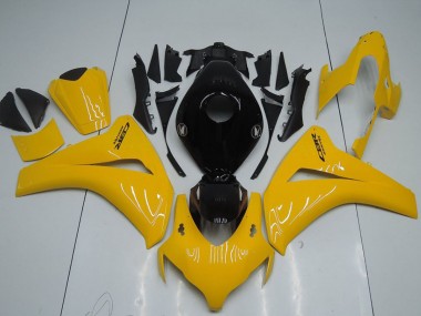 Jaune Noir Brillant Kits Carénages Moto Honda CBR1000RR 2008-2011 Pas Chère