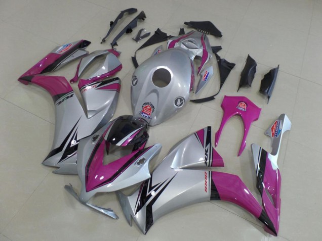 Argent Rose Noir Brillant Carénage Moto Honda CBR1000RR 2012-2016