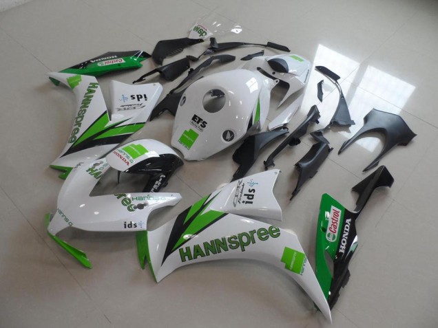 Blanc Vert Noir Brillant Hannspree Carénage Moto Honda CBR1000RR 2012-2016
