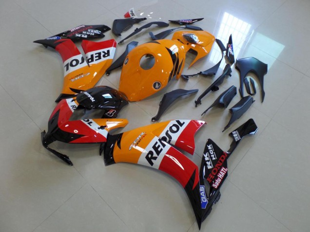 Orange Blanc Rouge Noir Brillant Repsol Kits Carénages Moto ABS Honda CBR1000RR 2012-2016