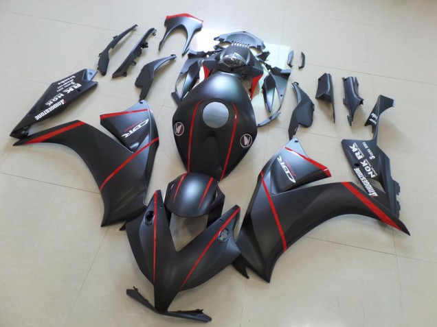 Noir Mat Rouge Bande Carénage Moto Honda CBR1000RR 2012-2016
