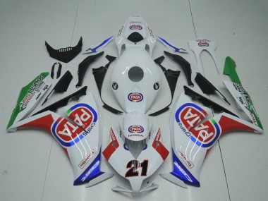 Blanc Rouge Bleu Vert Pata 21 Carénage Moto Honda CBR1000RR 2012-2016 Pas Chère