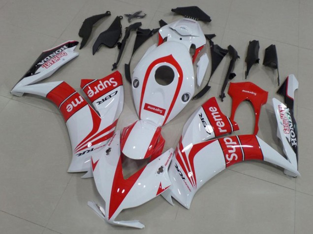 Blanc Rouge Noir Supreme Carénage Moto Honda CBR1000RR 2012-2016
