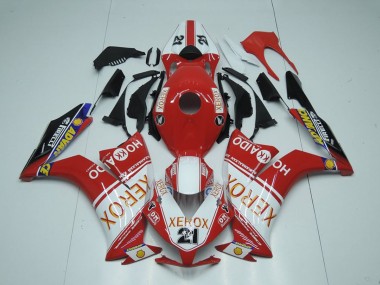 Blanc Rouge Noir Brillant Xerox 21 Carénage Moto Honda CBR1000RR 2012-2016 Pas Chère