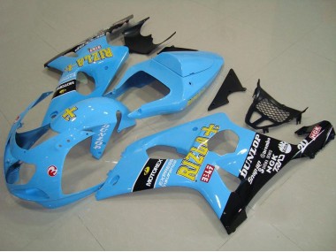 Bleu Clair Jaune Noir Rizla Carénage Moto Suzuki GSXR 1000 2000-2002 Pas Chère