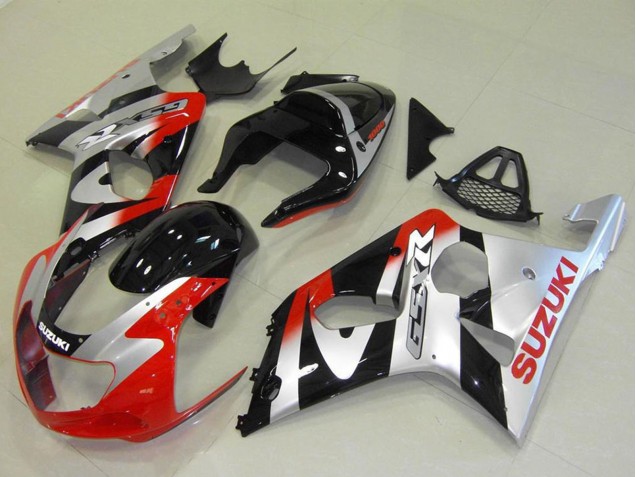 Argent Rouge Noir Brillant Carénage Moto Suzuki GSXR 1000 2000-2002