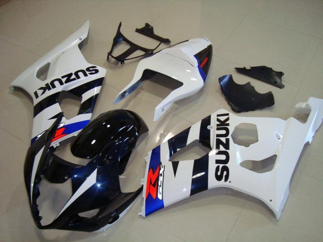 Blanc Bleu Bleu Foncé Rouge Carénage Moto Suzuki GSXR 1000 2003-2004