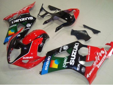 Rouge Noir Bleu Vert JOMO Pepephone Carénage Moto Suzuki GSXR 1000 2003-2004 Pas Chère