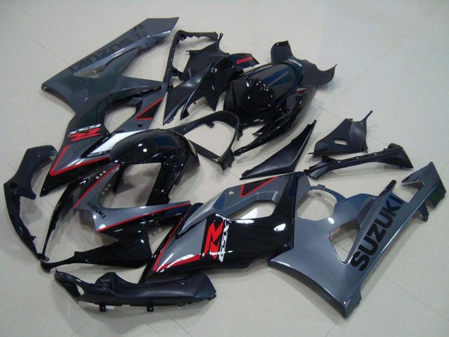 Noir Brillant Noir Mat Rouge Carénage Moto Suzuki GSXR 1000 2005-2006