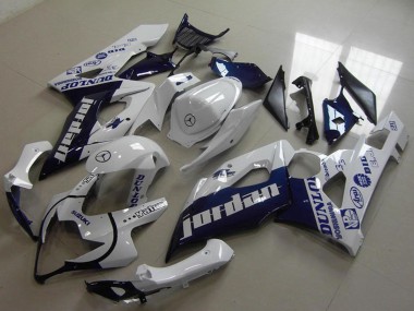 Blanc Bleu Foncé Jordan Carénage Moto Suzuki GSXR 1000 2005-2006 Pas Chère