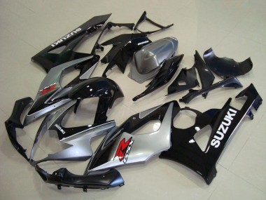 Argent Noir Rouge Kits Carénages Moto ABS Suzuki GSXR 1000 2005-2006 Pas Chère