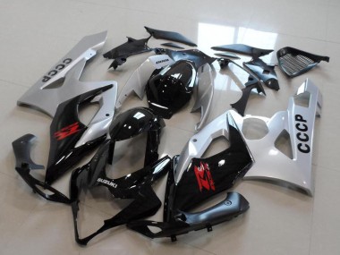 Argent Noir Rouge Kits Carénages Moto Suzuki GSXR 1000 2005-2006 Pas Chère