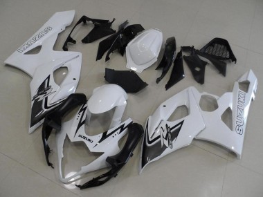 Blanc Noir Carénages Moto Suzuki GSXR 1000 2005-2006 Pas Chère