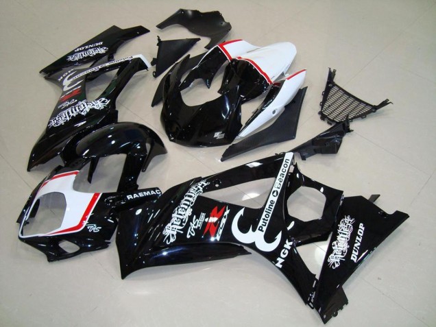 Noir Brillant Rouge Relentless Carénage Moto Suzuki GSXR 1000 2007-2008