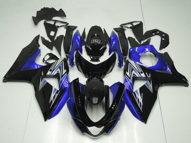 Noir Brillant Bleu Carénage Moto Suzuki GSXR 1000 2009-2016