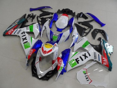 Blanc Bleu Vert Jaune Rouge Fixi Carénage Moto Suzuki GSXR 1000 2009-2016 Pas Chère