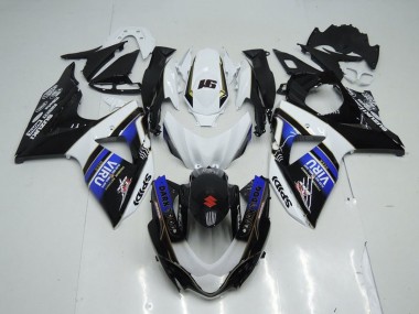 Blanc Bleu Noir Viru Carénage Moto Suzuki GSXR 1000 2009-2016 Pas Chère