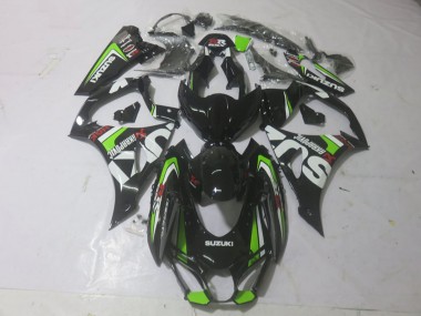 Noir Brillant Vert Blanc Carénage Moto Suzuki GSXR 1000 2017-2024 Pas Chère