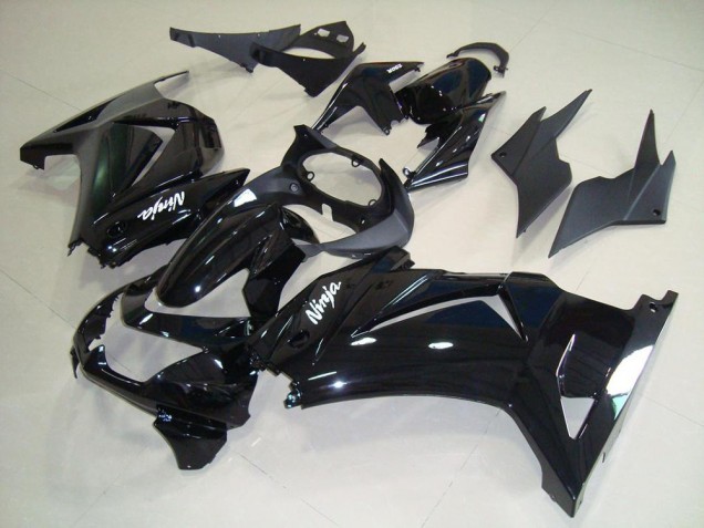 Noir Brillant Blanc Ninja Carénage Moto Kawasaki ZX250R 2008-2012