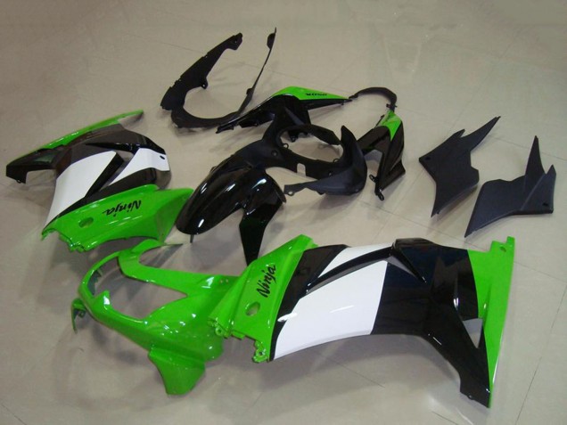 Vert Blanc Noir Brillant Carénage Moto Kawasaki ZX250R 2008-2012