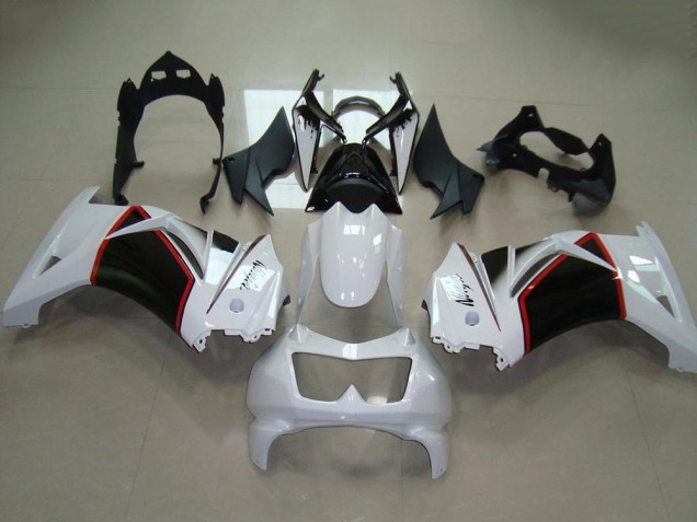 Blanc Rouge Noir Brillant Carénage Moto Kawasaki ZX250R 2008-2012