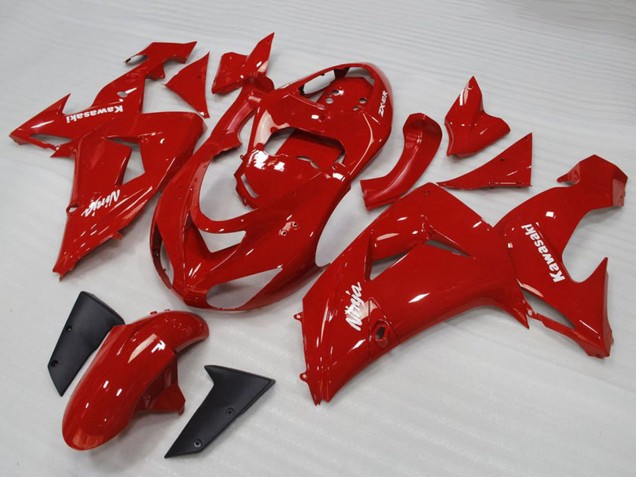 Rouge Blanc Carénage Moto Kawasaki ZX10R 2006-2007