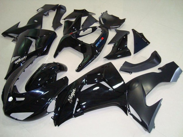 Noir Brillant Noir Mat Blanc Ninja Carénage Moto Kawasaki ZX10R 2006-2007
