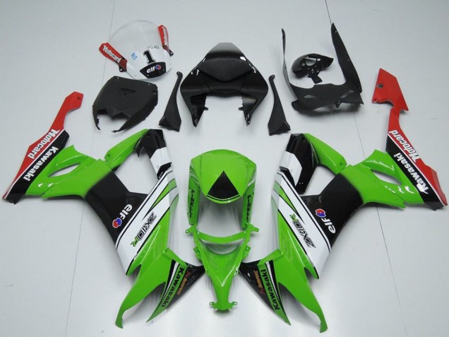Vert Blanc Noir Rouge Elf Motorrad Carénage Moto Kawasaki ZX10R 2008-2010