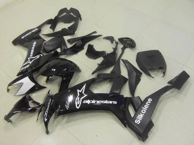 Noir Brillant Silkolene Star Carénage Moto Kawasaki ZX10R 2008-2010