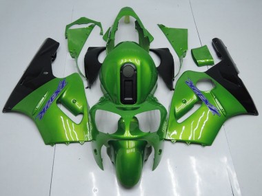 Vert Noir Bleu Carénage Moto Kawasaki ZX12R 2000-2001 Pas Chère