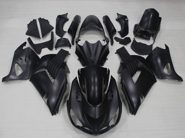 Noir Mat Carénage Moto Kawasaki ZX14R ZZR1400 2006-2011