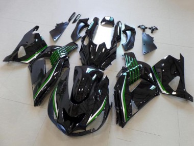 Noir Brillant Vert Doubler Carénage Moto Kawasaki ZX14R ZZR1400 2006-2011 Pas Chère