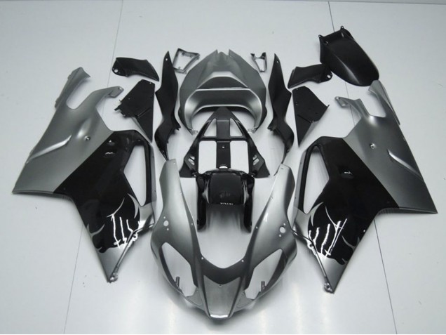 Noir Brillant Gris Carénages Moto Aprilia RSV1000 2003-2006