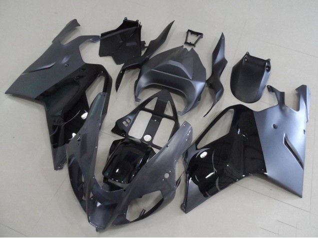 Noir Brillant Gris Carénage Moto Aprilia RSV1000 2003-2006
