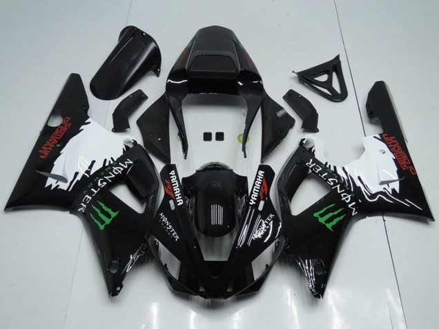 Noir Brillant Blanc Rouge Vert Monstre Carénage Moto Yamaha YZF R1 2000-2001