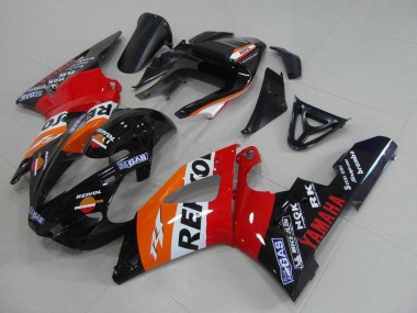 Orange Blanc Rouge Noir Repsol Carénage Moto Yamaha YZF R1 2000-2001 Pas Chère