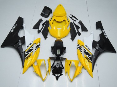 Jaune Blanc Noir OEM Style Carénage Moto Yamaha YZF R6 2006-2007 Pas Chère
