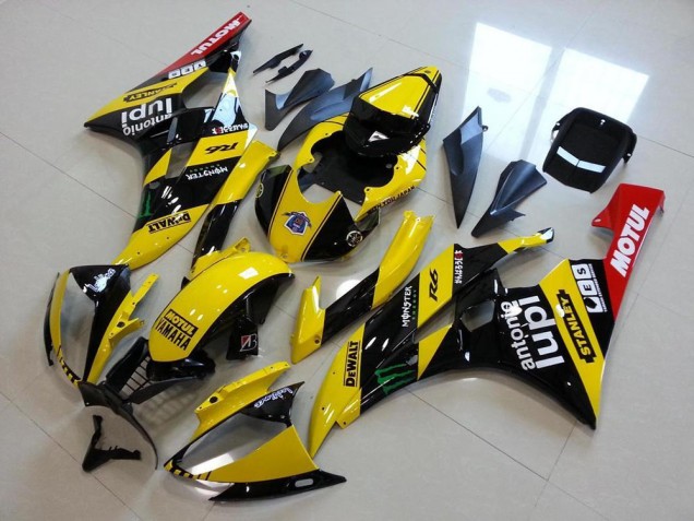 Jaune Noir Brillant Rouge Vert Motul Monstre Carénage Moto Yamaha YZF R6 2006-2007