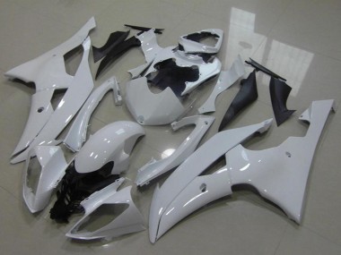 Blanc Brillant Carénages Moto Yamaha YZF R6 2008-2016 Pas Chère