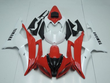 Blanc Rouge Carénage Moto Yamaha YZF R6 2008-2016 Pas Chère