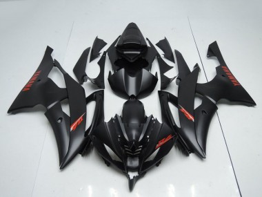Noir Mat Rouge Décalque Carénage Moto Yamaha YZF R6 2008-2016 Pas Chère