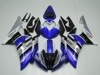 Blanc Bleu Argent Noir Monstre ENEOS Yamalube Semakin Didepan Carénage Moto Yamaha YZF R6 2008-2016 Pas Chère