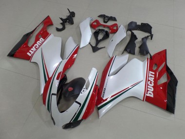 Blanc Rouge Noir Vert Kits Carénages Moto Ducati 1199 2011-2014 Pas Chère
