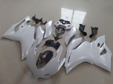 Blanc Noir Carénage Moto Ducati 1199 2011-2014 Pas Chère