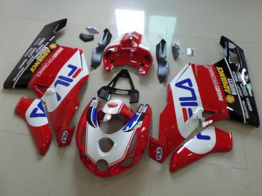 Blanc Rouge Bleu Noir Brillant Fila Carénage Moto Ducati 749 999 2003-2004 Pas Chère