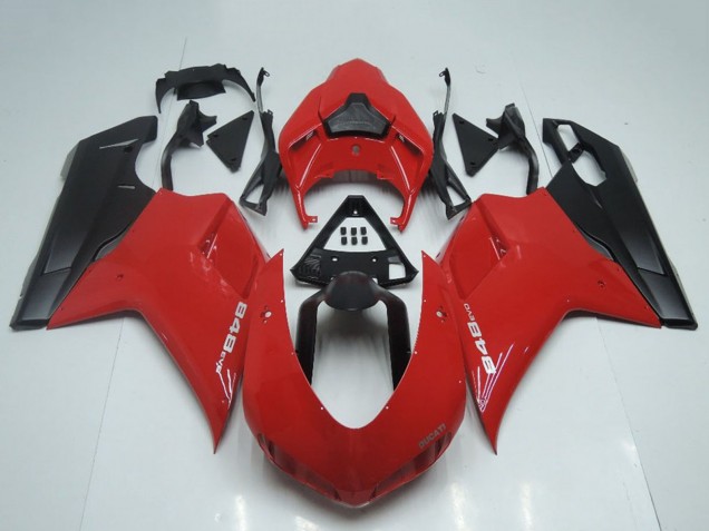 Rouge Noir Mat OEM Style Carénage Moto Ducati 848 2007-2014