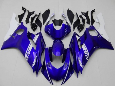 Blanc Bleu Carénage Moto Yamaha YZF R6 2017-2023 Pas Chère