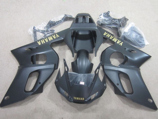 Noir Mat Jaune Décalque Carénage Moto Yamaha YZF R6 1998-2002